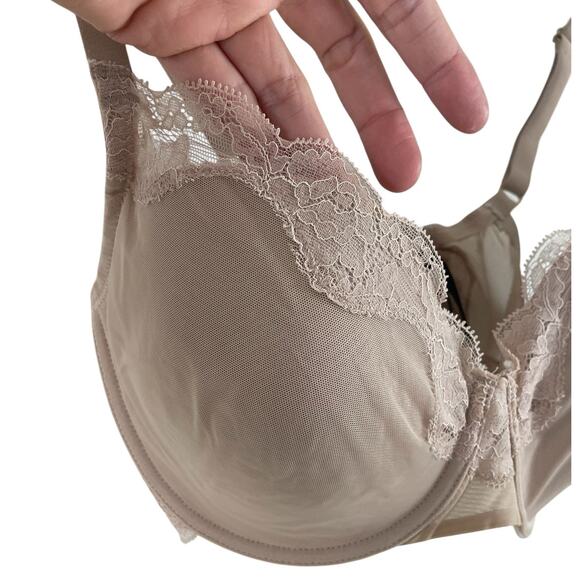 Natori 741199 Elusive Full Fit Contour Bra Scalloped Lace Cafe Size 34 DDD - Picture 5 of 11